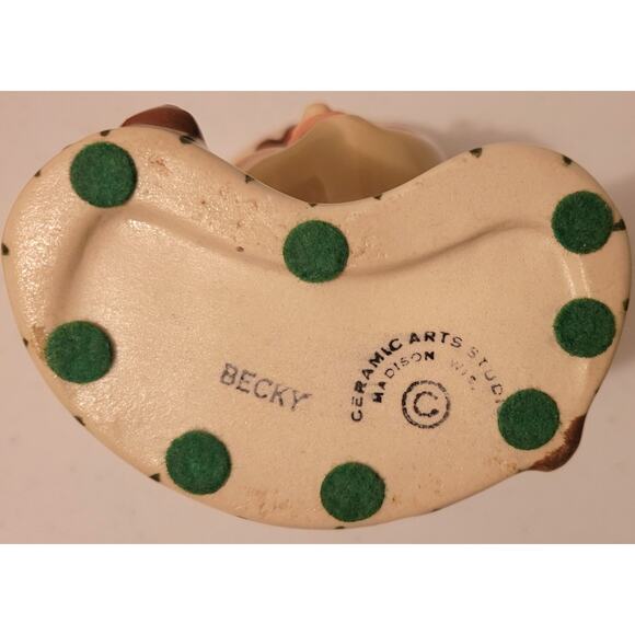 1950s Ceramic Arts Studio, Madison, WI. "Becky" Swedish Woman Head Vase Vintage - Picture 6 of 9
